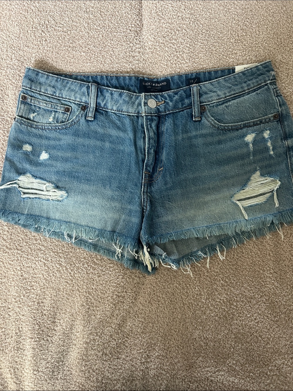 Lucky Brand Light Blue Distressed Denim Cutoff Shorts